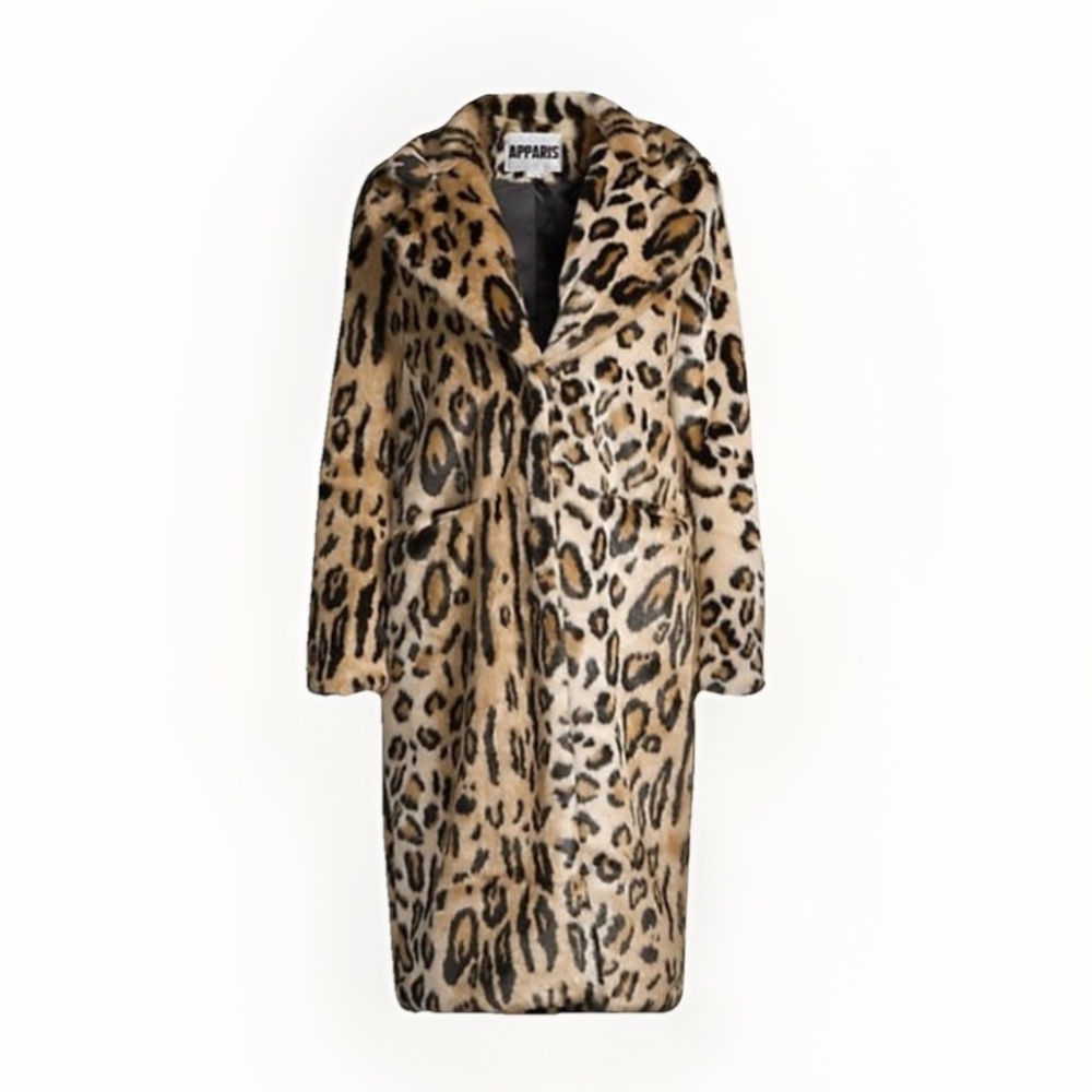 Apparis Longline Faux Fur Coat